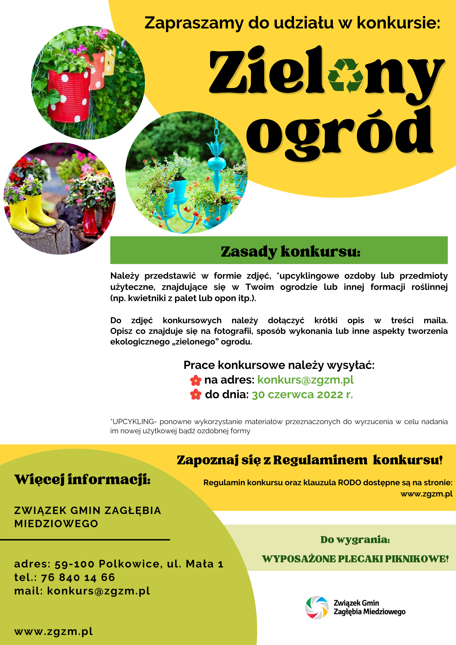Plakat - konkurs Zielony ogród
