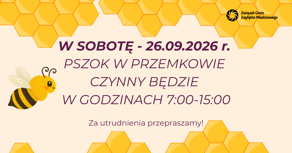 w sobotę PSZOK Przemków czynny w innych godzinach